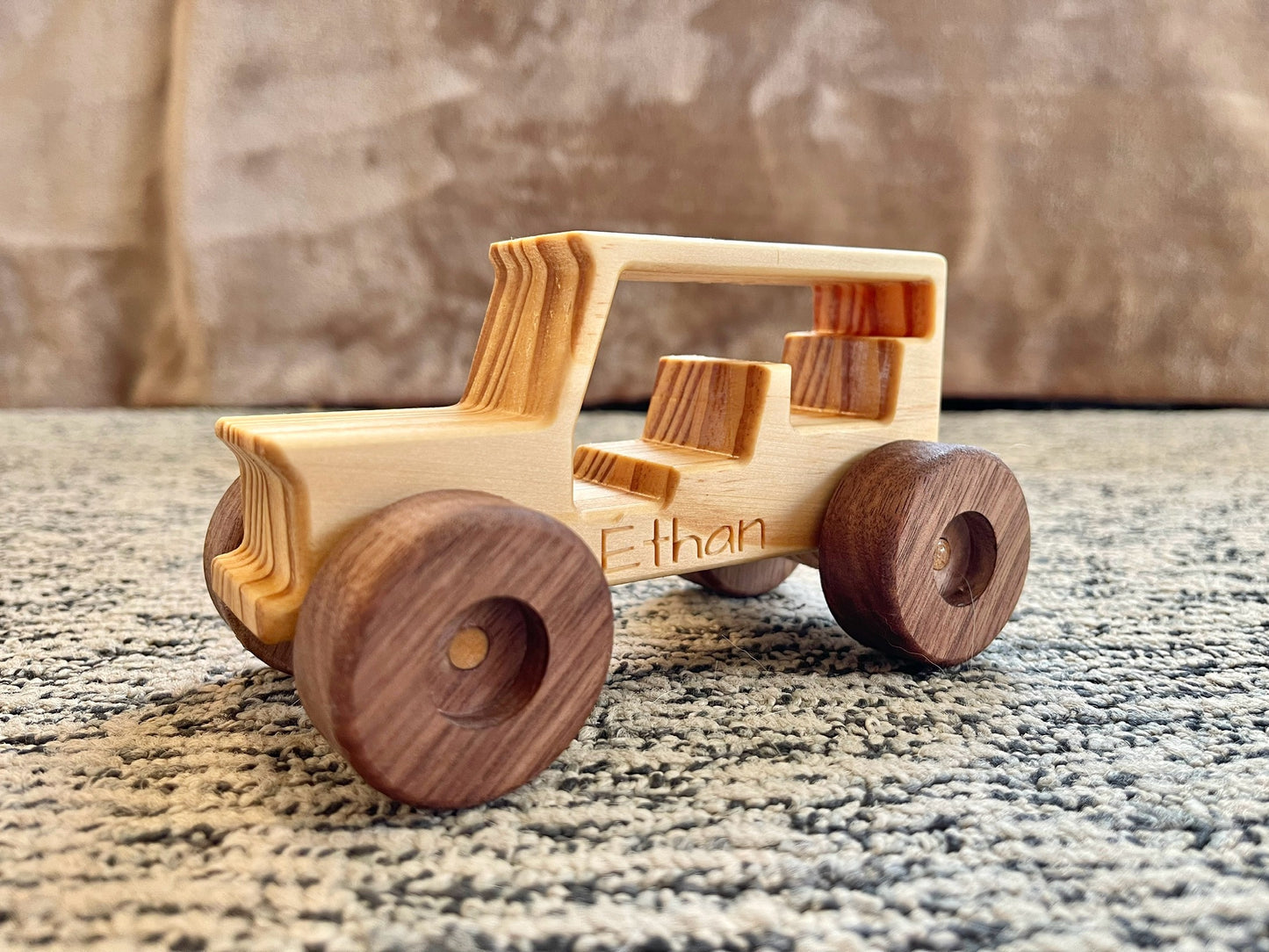 Personalized Wooden Toy Jeep