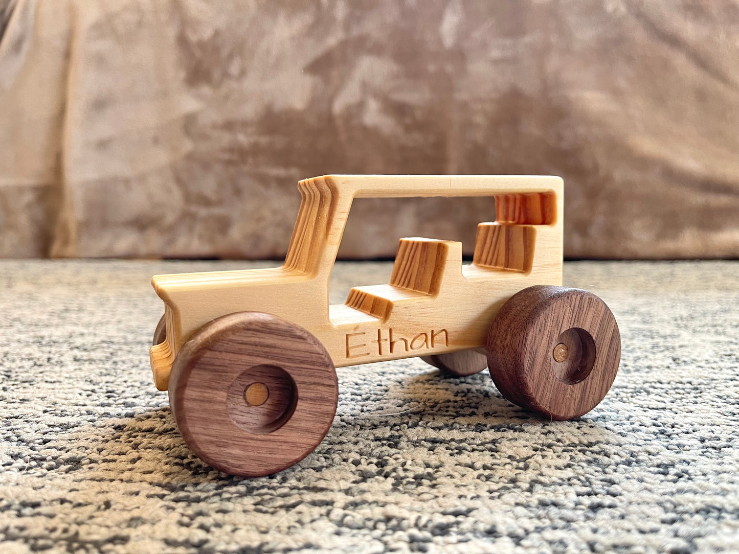 Personalized Wooden Toy Jeep